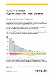 Schufa Score Tabelle - Hypothekengeschäft